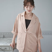 Pink Beige Satin Set-Up