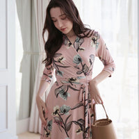 Peplum V Neck One-Piece