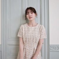 Tweed Puff Sleeve Mini One-Piece