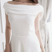 Off-the-shoulder Elegant Draped One-Piece