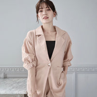 Pink Beige Satin Set-Up