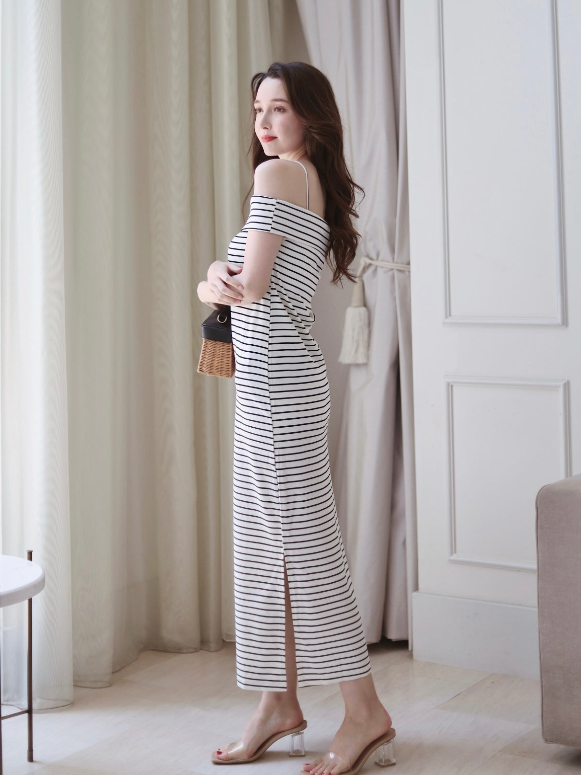 Offshoulder Border One-Piece – VANON