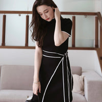 Bicolor Knit One-Piece
