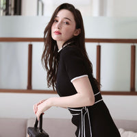 Bicolor Knit One-Piece