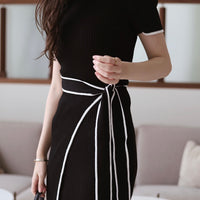 Bicolor Knit One-Piece