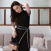 Bicolor Knit One-Piece