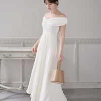 A-line off-shoulder long One-Piece