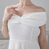 A-line off-shoulder long One-Piece