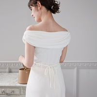 A-line off-shoulder long One-Piece