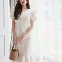 Mermaid Shape White Dress