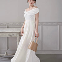 A-line off-shoulder long One-Piece