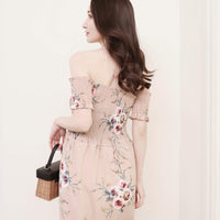 Off-Shoulder Long One-Piece